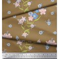 thumbnail image 2 of Soimoi Green Poly Georgette Fabric Diamond Geometric Printed Craft Fabric by the Yard 52 Inch Wide, 2 of 3