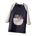 thumbnail image 2 of jifeng Multifunction Kids Painting Apron Palettes Pattern Washable Long Sleeve Painting A, 2 of 7