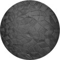 thumbnail image 1 of Ahgly Company Machine Washable Indoor Round Transitional Charcoal Black Area Rugs, 8' Round, 1 of 7