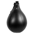 thumbnail image 2 of Boxing Speed Ball PU Leather MMA Muay Thai Training Striking Bag Kit Boxing Punch Ball with Inflator Pump Black, 2 of 7