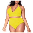 thumbnail image 1 of Pisexur Womens Plus Size Bikini High Waisted Swimsuits Two Piece Bathing Suits Tummy Control Swimwear, 1 of 6