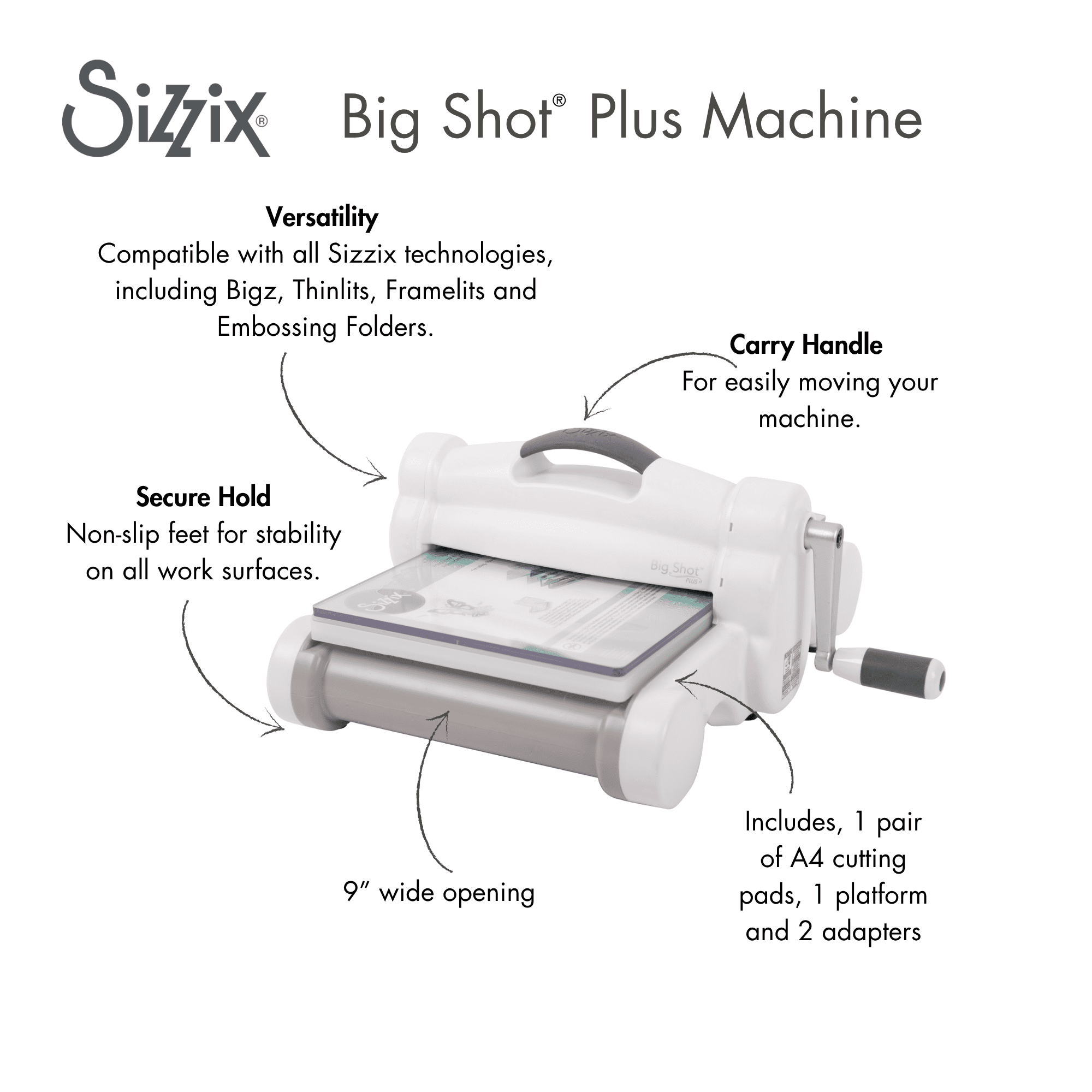 Sizzix Big Shot Plus 660020 A4 Manual Die cutting and Embossing