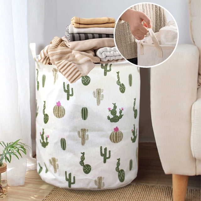 Fridja Clearance Large Dirty Basket with Handle Inner Foldable Storage Basket Doll Organizer Home Decor Clearance