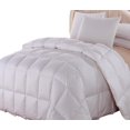 thumbnail image 1 of Royal Hotel Bedding Goose Down Comforter King 300 Thread Count 100% Cotton Dobby Checkered Shell 600FP 40 Ounce Down Fill, 1 of 5