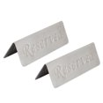 thumbnail image 2 of Reserved Table Sign, Simple Stainless Steel Reserved Sign Double Sided 2Pcs  for Hotels for Restaurants, 2 of 8