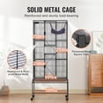 thumbnail image 4 of KFFKFF 69" Metal Small Animal Cage 4-Tier Rolling Ferret Cage with Tray 3 Ramps, 4 of 9