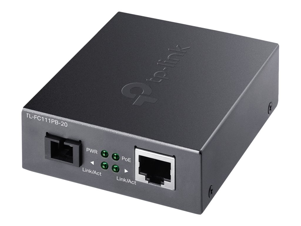 TP-Link TL-FC111PB-20 V1 - Convertisseur de Média Fibre - 100Mb LAN - 10Base-T, 100Base-TX, WDM - SC / RJ-45 - jusqu'à 12,4 miles - 1550 (RX) / 1310 (TX) nm