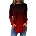 thumbnail image 1 of Birdeem Blouses d'Automne à Col Rond pour Femmes, Mode Smockée, Manches Longues, 1 of 1