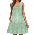 thumbnail image 4 of Ovzne Robes d'Été pour Femmes 2025 Robe Femme Décontractée Ample d'Été Robe Imprimée Sans Manches Col en V Ensemble Haut/chemise Grande Taille Robe Imprimée Liquidation, 4 of 6