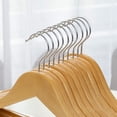 thumbnail image 2 of Hangers Wooden Coat Hanger Non Slip Clothes Hanging Rack 360 Degree Rotation Suit Hangers for Home, 2 of 5
