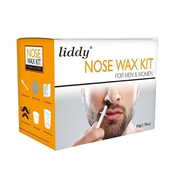 Lttoisl Liddy Paperless Nose Hair Removal Wax Bean Kit, 50g Pearlescent Hard Wax for Facial, Nose & Eyebrow Area, Gentle & Effective Hair Cleaning
