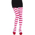 thumbnail image 2 of Women's Halloween Christmas Colorful Patchwork Striped Pantyhose, 2 of 4