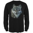 thumbnail image 1 of Timber Wolf Face Mens Long Sleeve T Shirt, 1 of 1