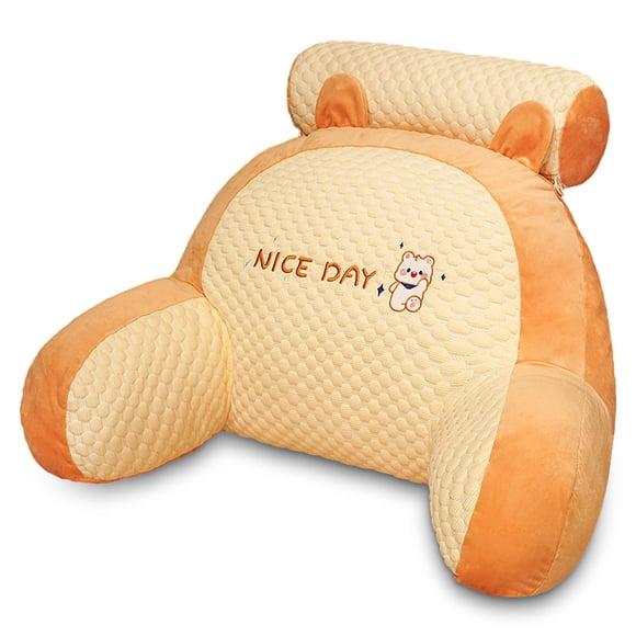Back Aoresac Reading Pillow with with Armrests/Large Adult Backrest with Arms/Back Support for Sitting Up in Bed with Washable Cover Sit up Pillow