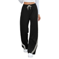 thumbnail image 2 of Pantalon de Survêtement à Jambe Grand pour Femme, Décontracté, Taille Haute, Droit, Joggers à Cordon de Serrage avec Poches, 2 of 9