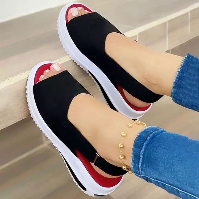 Dvkptbk Slide Sandals for WomenComfortable Slip On SandalsLadies Slip-Resistant Platform Summer Flat Sandals for Beach, Home, Indoor Outdoor Use