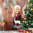 thumbnail image 4 of Oleegame 1PC Pretty Apron Christmas Kitchen Cooking Aprons Plaid Aprons Adjustable Buffalo Plaid Baking Apron, 4 of 7