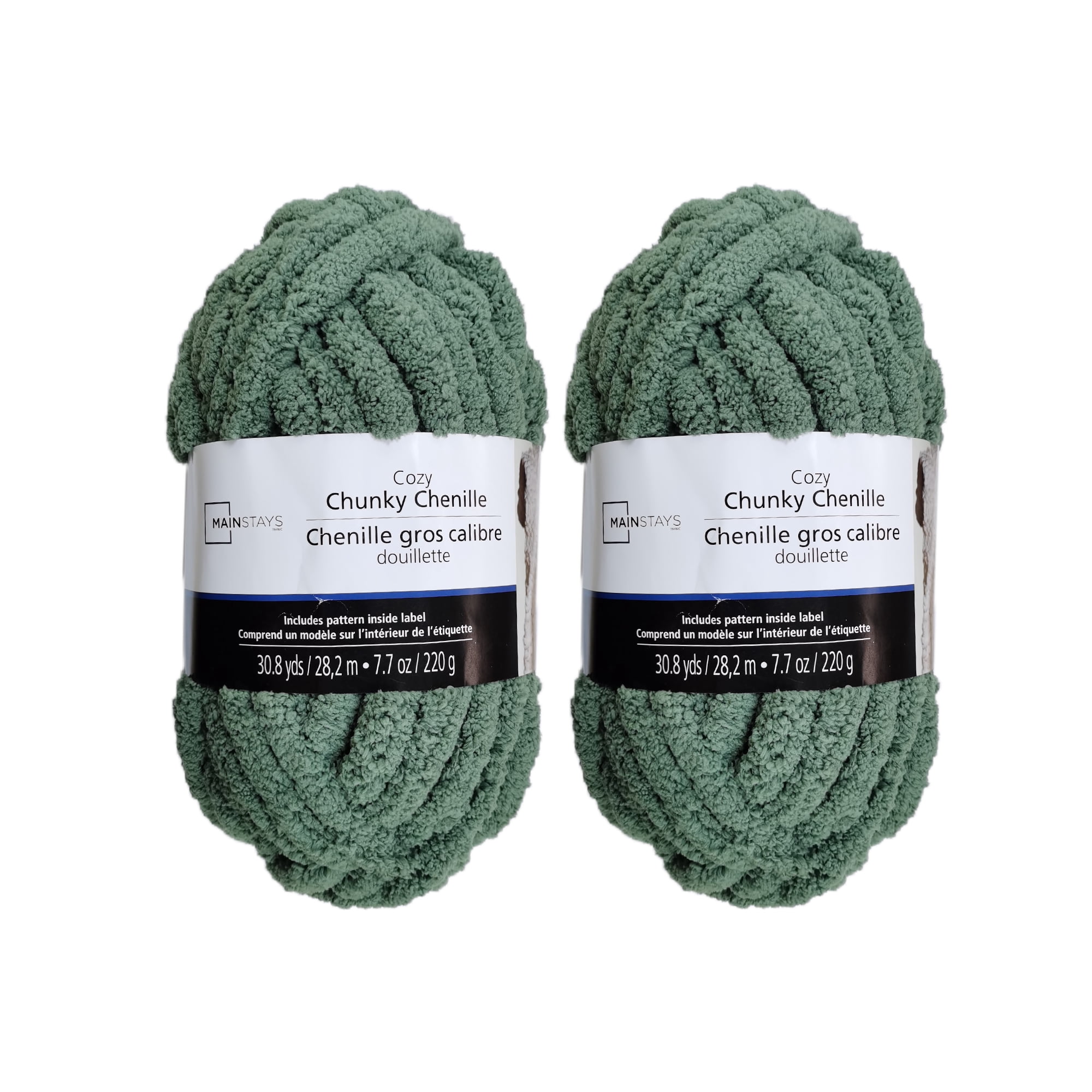 MAINSTAYS 2 pack Moss Green polyester yarn