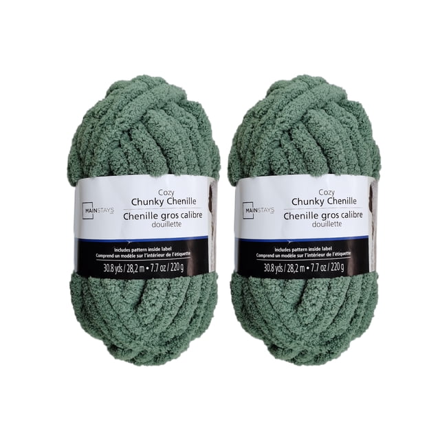 MAINSTAYS 2 pack Moss Green polyester yarn