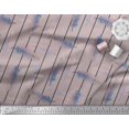 thumbnail image 3 of Soimoi Black polyester Crepe Fabric Stripe Feather Print Sewing Fabric Yard 52 Inch Wide, 3 of 3