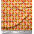thumbnail image 1 of Soimoi Poly Georgette Fabric Dot,Circle & Honeycomb Design Geometric Print Fabric by Yard 42 Inch Wide, 1 of 3