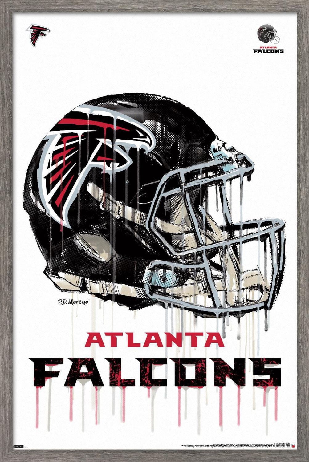 NFL Atlanta Falcons - Drip Helmet 20 Wall Poster, 22.375" x 34"