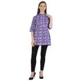 thumbnail image 2 of Moomaya Tunique en Coton Imprimé pour Femmes, Col Mandarin, Tenue Ethnique, Kurti à Épingles, 2 of 7
