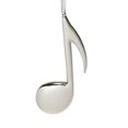 thumbnail image 1 of Broadway Gift Silver Eighth Note Music Instrument Replica Christmas Ornament, Size 5 inch, 1 of 4