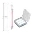 thumbnail image 1 of Tachiuwa Stylo d'Art Diamant Pointe Réglable Outil de Ramassage de Strass Multifonction pour Ongles Blanc Rose, 1 of 9