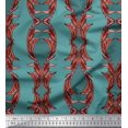 thumbnail image 1 of Soimoi Moss Georgette Fabric Stripe & Ogee Damask Decor Fabric Printed Yard 42 Inch Wide, 1 of 3