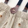 thumbnail image 3 of RXIRUCGD Ensemble de Mode pour Enfants à Rayures Chemise à Bretelles Pantalon Ensemble 2 Pcs Haut/chemise à Manches Longues à Col Rond ( Rose, Taille : 70 ), 3 of 3