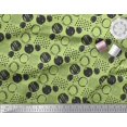 thumbnail image 2 of Soimoi Green Cotton Duck Fabric Dots & Circle Geometric Decor Fabric Printed Yard 56 Inch Wide, 2 of 5
