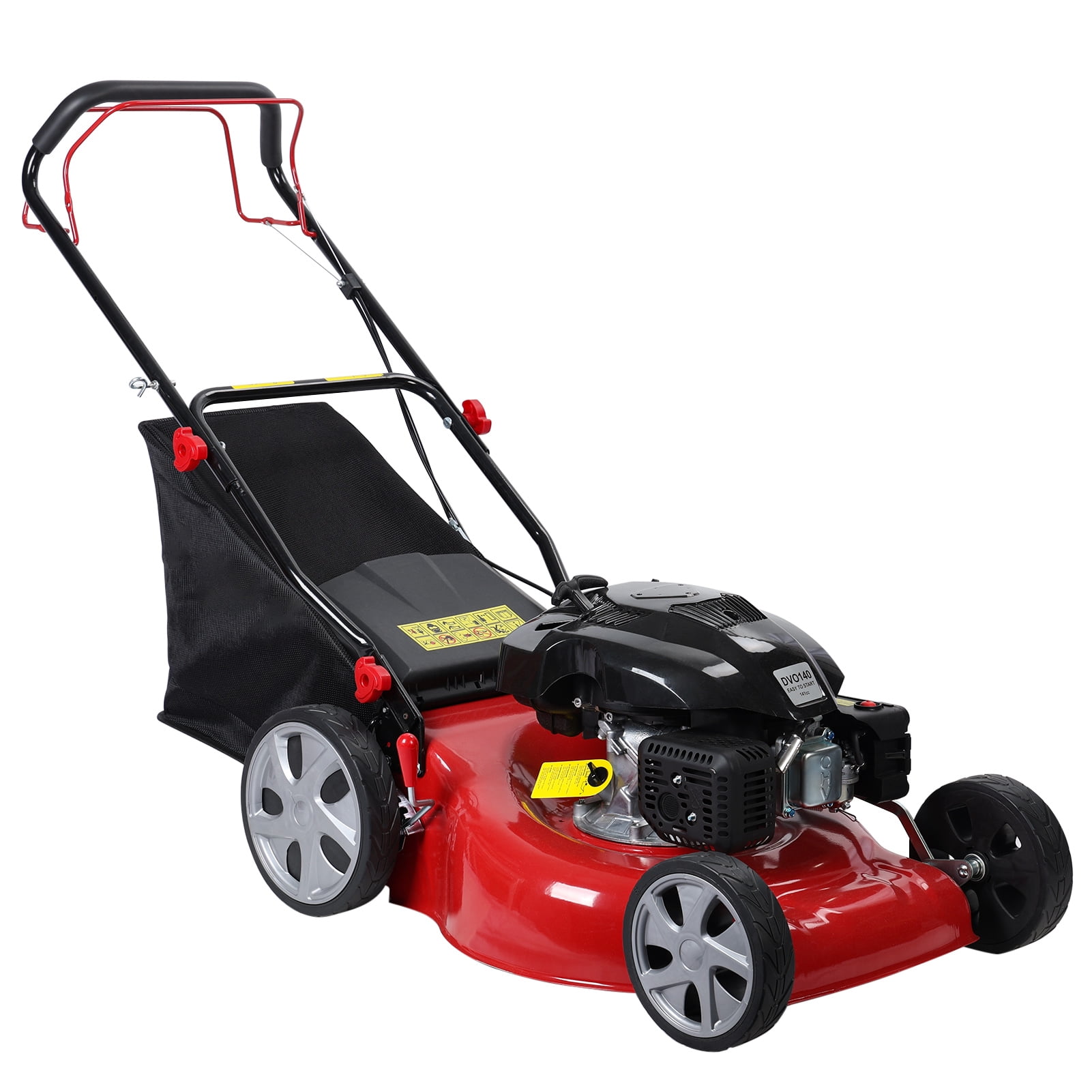 Lawn Mower,Self Propelled Lawn Mower,141cc Gas Engine Lawn Mower,Push Lawn Mower with 50L Grass Tank,Big Wheels