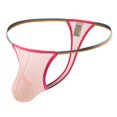 thumbnail image 1 of Fridja Men Casual Fashion Solid Charming Cutout Open File Ice Silk Briefs Short Leg Health Underpants, 1 of 5