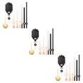 thumbnail image 4 of maskred 11 Pcs Mécanisme de Mouvement d'Horloge Murale Outils de Remplacement Réparation d'Arbre à Quartz Or 3ensemble, 4 of 6