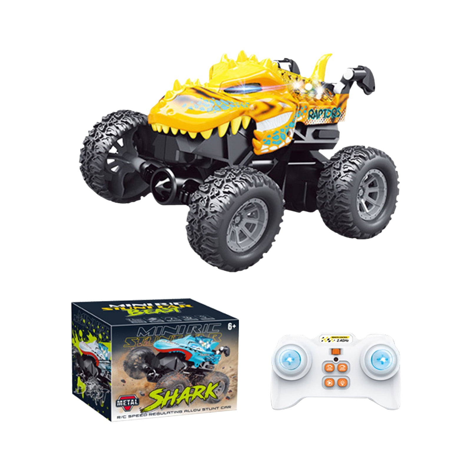 HUASHENG Remote Control Car 360° Remote Control Truck For Boy 2.4 Rc Car With Bodylight And Rechargeable Batteries Metal Truck Toys