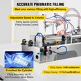thumbnail image 3 of VEVOR Pneumatic Liquid Filling Machine 50-500ml, Liquid Filler Machine Double Heads, Bottle Filler Horizontal Automatic Stainless Steel Structure for Oil Water etc., 3 of 9