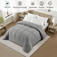 thumbnail image 4 of Swift Home Basic Down Alternative Comforter, All Season Hypoallergenic Cozy Comforter, Twin, Light Grey, 4 of 8