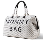Sunveno Mommy Bag, Travel Bag Weekender Bags for Women Large Capacity Diaper Bag, White