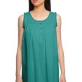thumbnail image 3 of Moomaya Solid Sleeveless Nightdress For Ladies Button Placket Nightwear, 3 of 6
