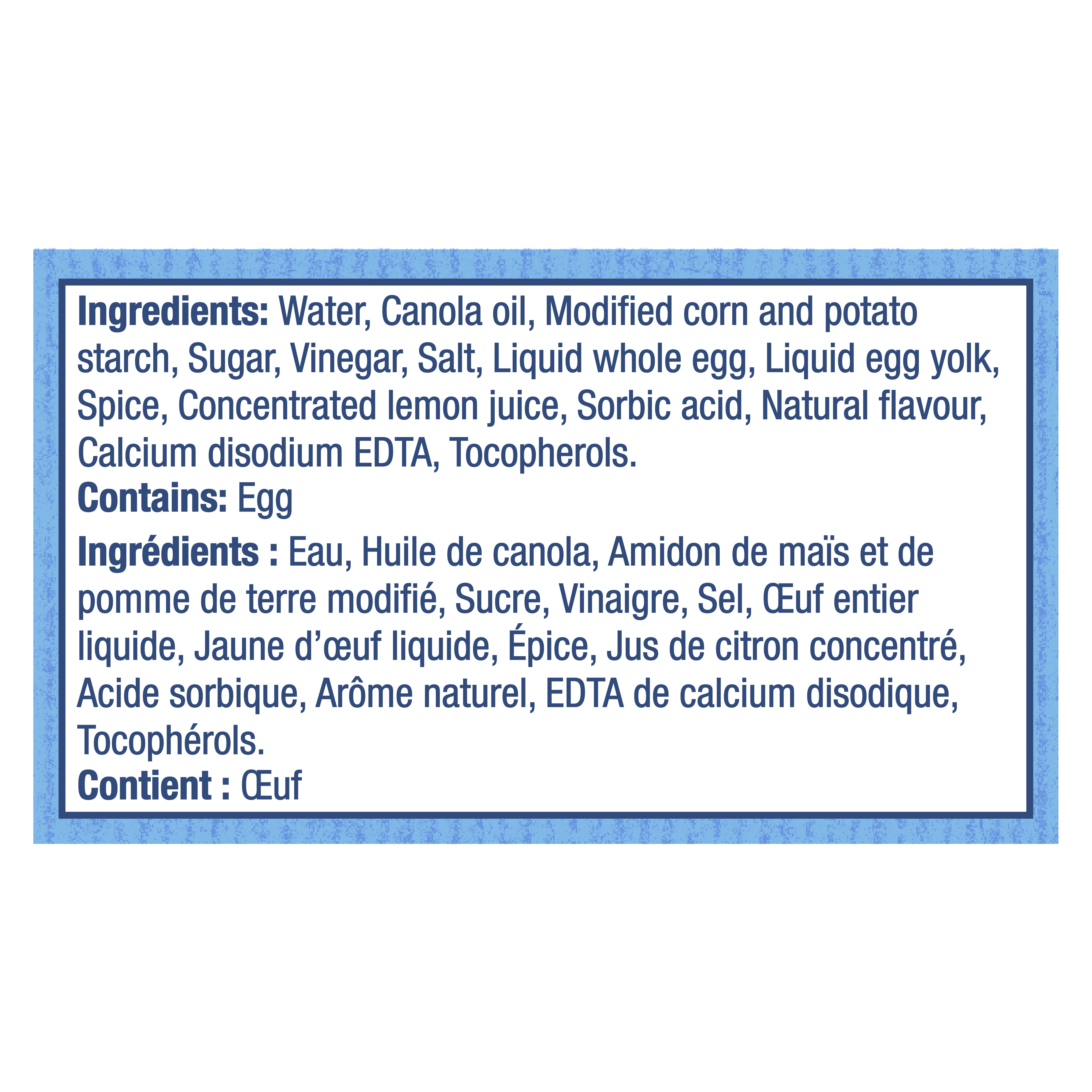 Hellmann's Sauce Style Mayonnaise Légère Moitié Moins de Gras