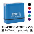 thumbnail image 2 of Printtoo Personalized Teachers Stamp Says Believe In Yourself Teachers Name Self-Inking Rubber Stamp Teacher's Advice For Students Classroom & Homework Supplies,Purple-42 x 9 mm, 2 of 7