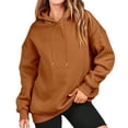 thumbnail image 1 of RKSTN Hoodies for Women Casual Plus Size Long Sleeve Solid Color Pullover Tops Fall Fashion Lightweight Loose Drawstring Sweatshirt, 1 of 9