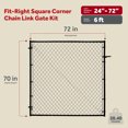 thumbnail image 2 of Adjust-A-Gate Kit de Portail d'Angle Carré en Acier Ajustable, Noir, 2 of 8