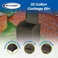thumbnail image 2 of Suncast Trash Hideaway Outdoor Patio 33 Gal Garbage Waste Trash Can Bin (4 Pack), 2 of 12