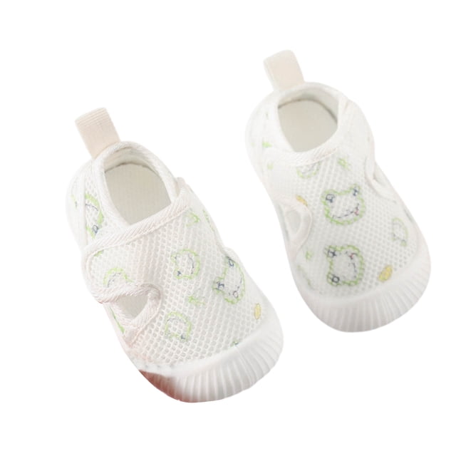 Liyamei Spring And Summer Boys And Girls Baby Children's Perforated Breathable Net Sandals For Learning To Walk Light Green 16-20 Months