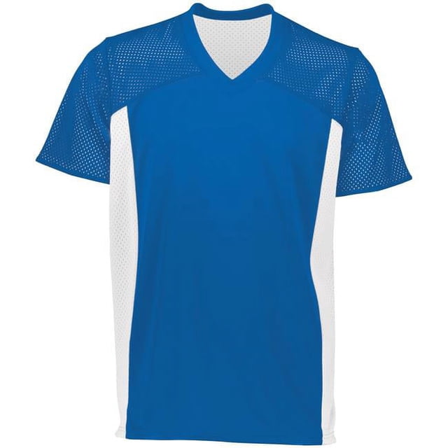 ASI 264.280.2XL Chandail de Football Réversible pour Adulte avec Drapeau, Royal et Blanc - 2TG