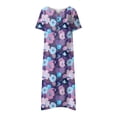 thumbnail image 2 of Cameland Robe d'Été pour Femme Décontractée à Col en V avec Boutons, Manches Courtes, Imprimée, Coupe Évasée, avec Poche, 2 of 3