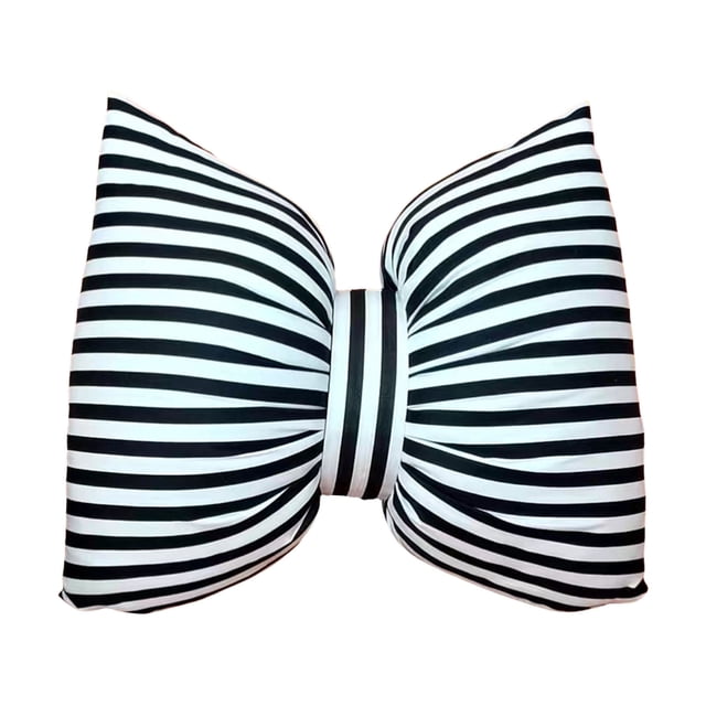 TIELUTT Handmade Striped Bow Pillow Bow Pillow Washable Car Neck Pillow Sofa Satin Pillowcase Standard Size Satin Pillows for Hair and Skin Silk Pillowcase Travel Size Stretchy Pillowcase Silk Pillow