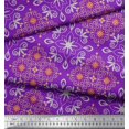 thumbnail image 2 of Soimoi Moss Georgette Fabric Filigree Damask Print Fabric by Yard 42 Inch Wide, 2 of 3